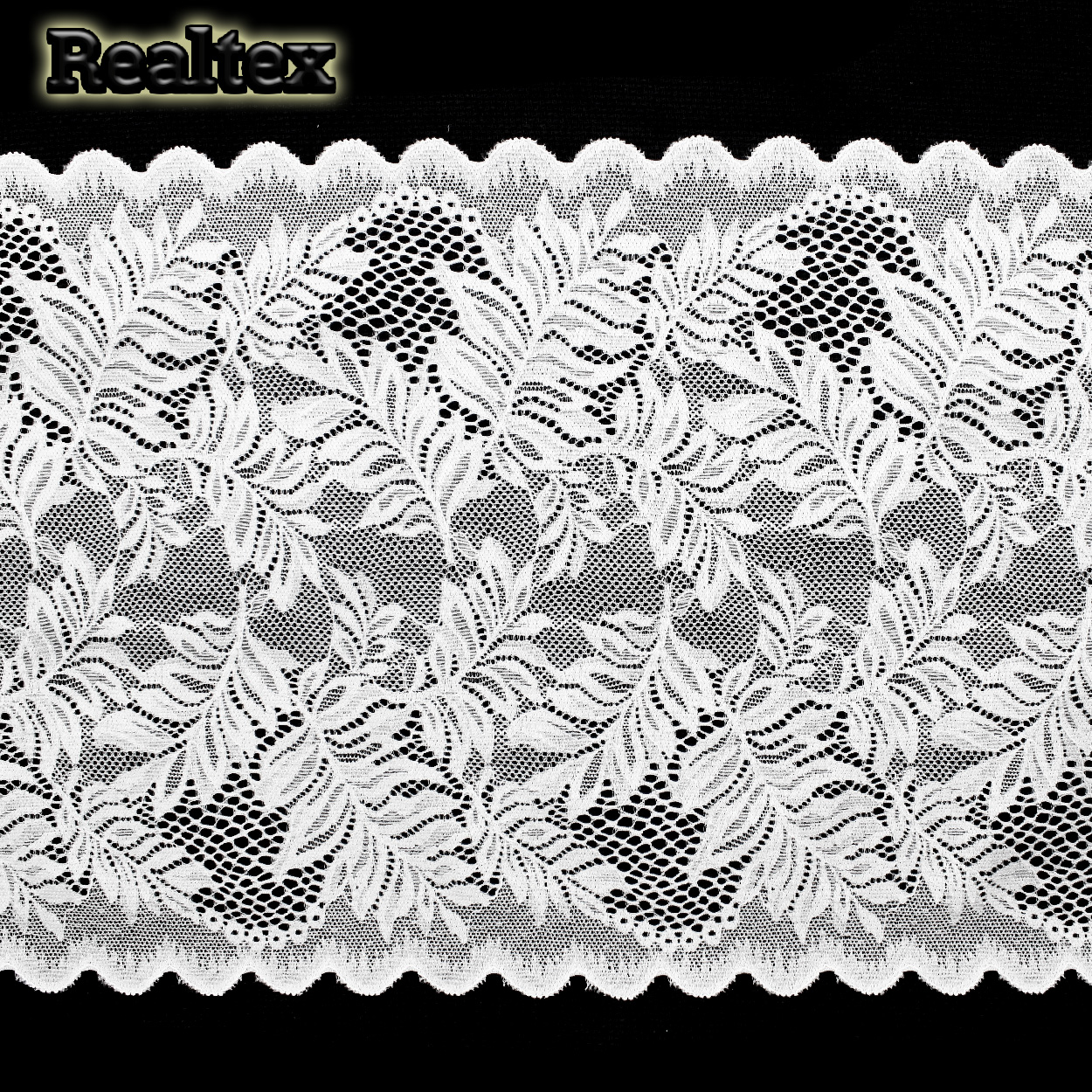 Кружево стрейч Реалтекс 230мм 8165 цв.белый