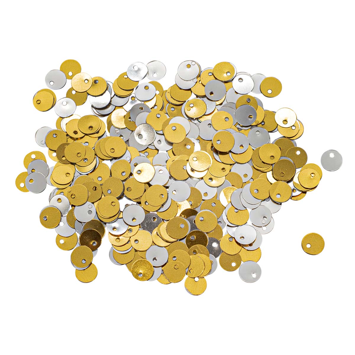 Двусторонние "Астра" (10гр) 6мм цв.2414/2214 золото/серебро