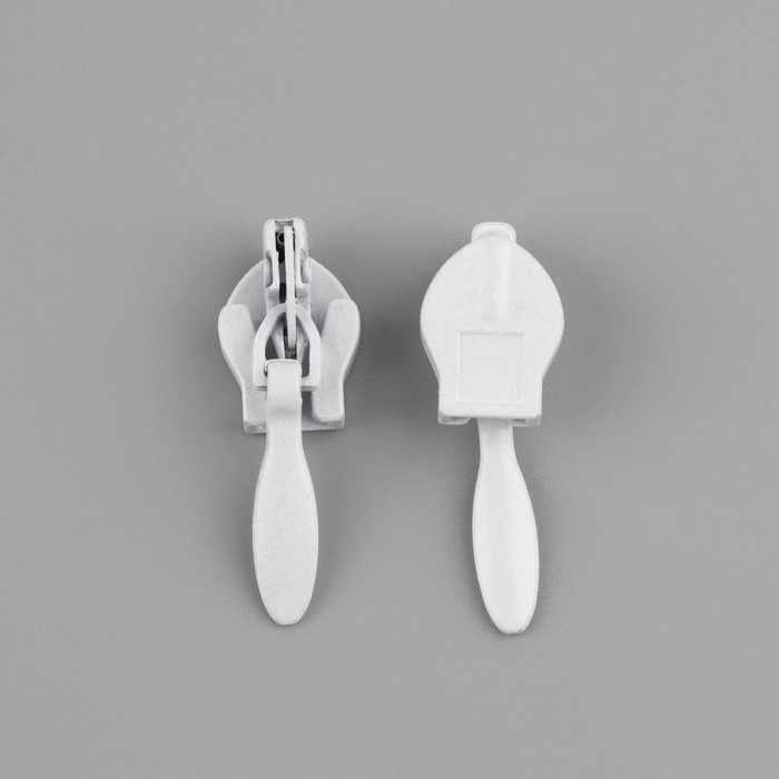 Бегунок Т.3 без фиксатора для метражной потайной молнии цв.101 белый