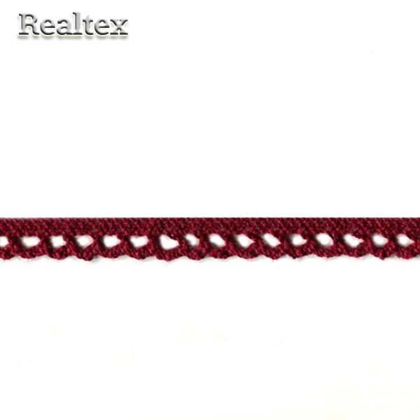 Кружево вязаное   8мм 08.01.092 цв.17 бордовый