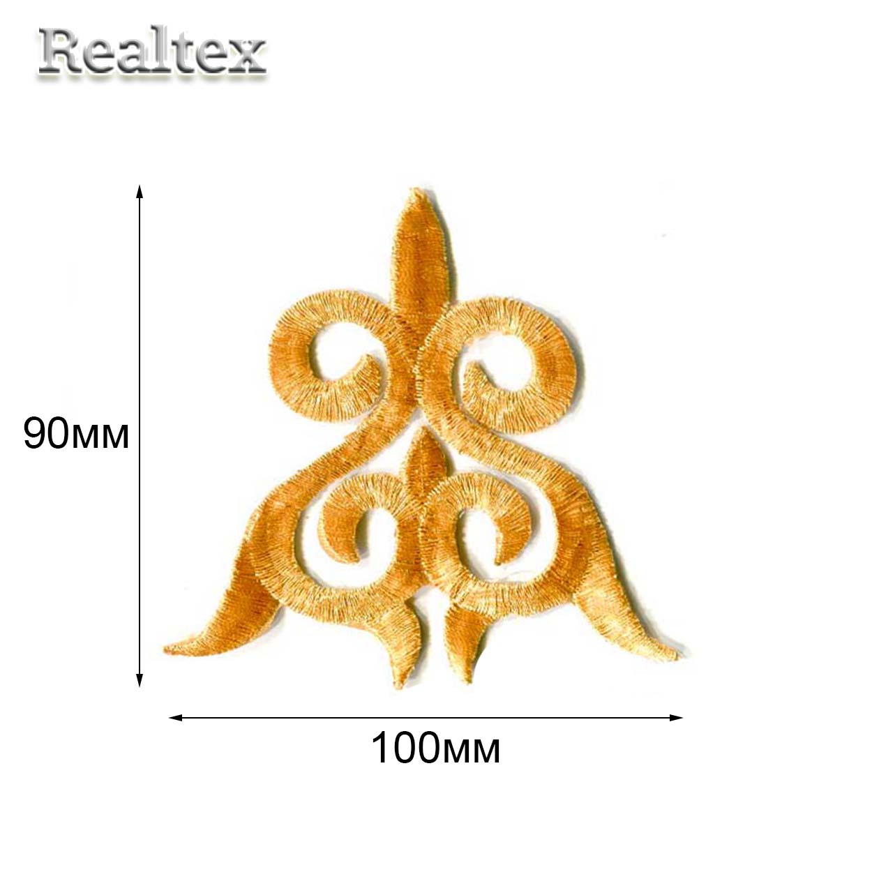 Термоаппликации орнамент Реалтекс R-2648 цв.золото