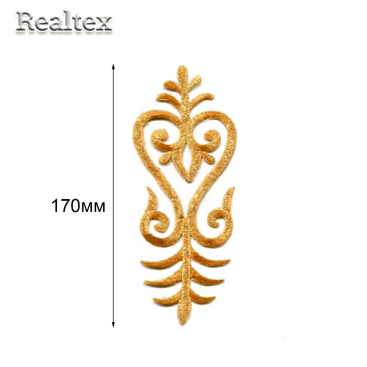 Термоаппликации орнамент Реалтекс R-3316 цв.золото