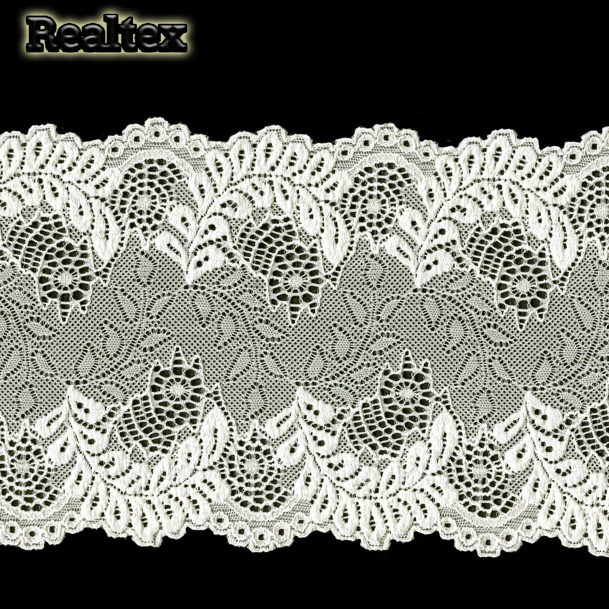 Кружево стрейч 160мм 1403 цв.молочный