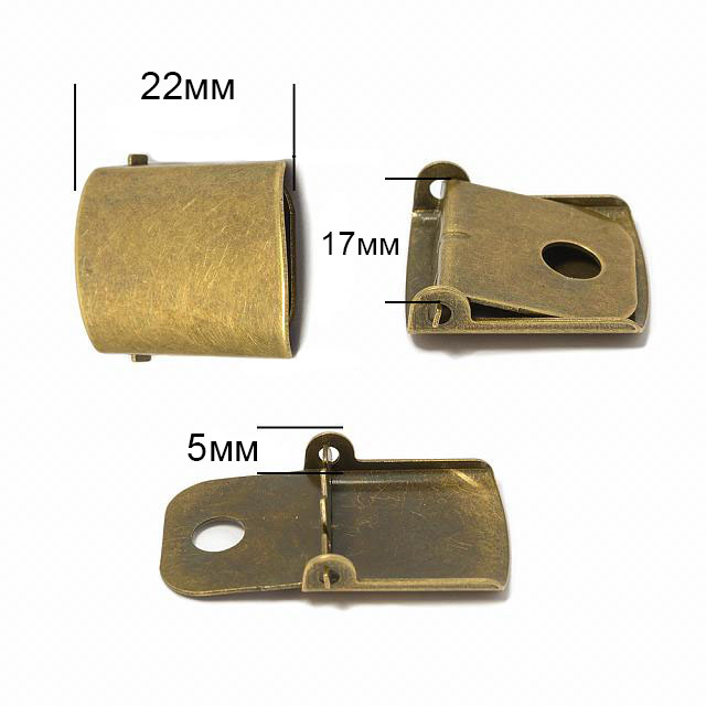 Зажим для бейсболки Realtex R23-3 17мм цв.антик