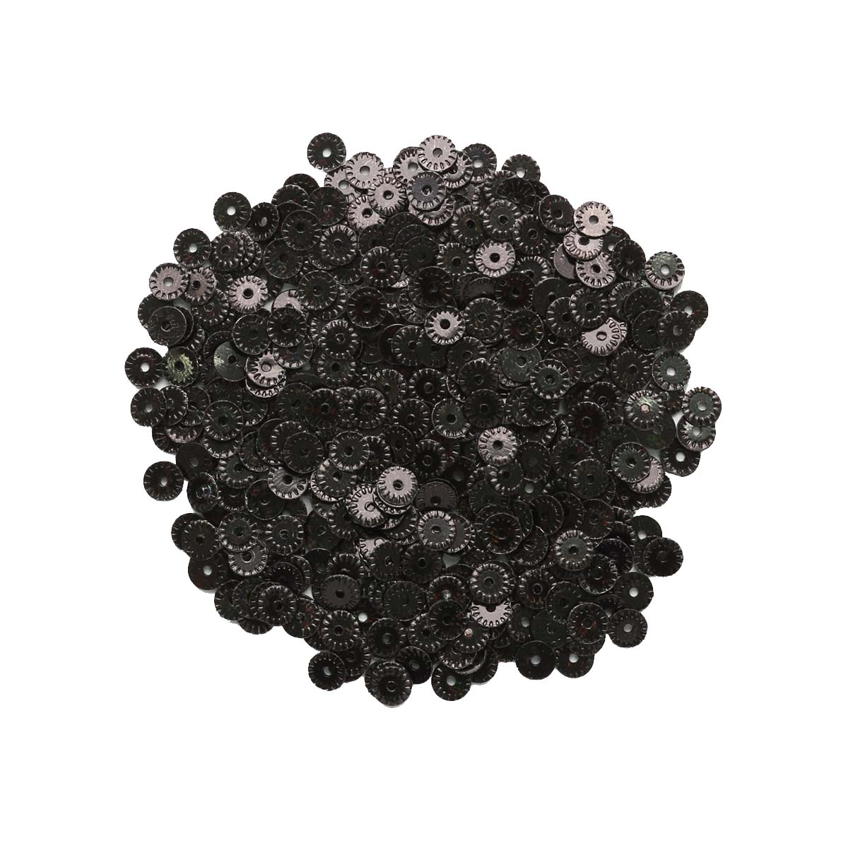 Пайетки "Астра" (10гр) "рельефные 14" 4мм цв.50113 чёрный голографик