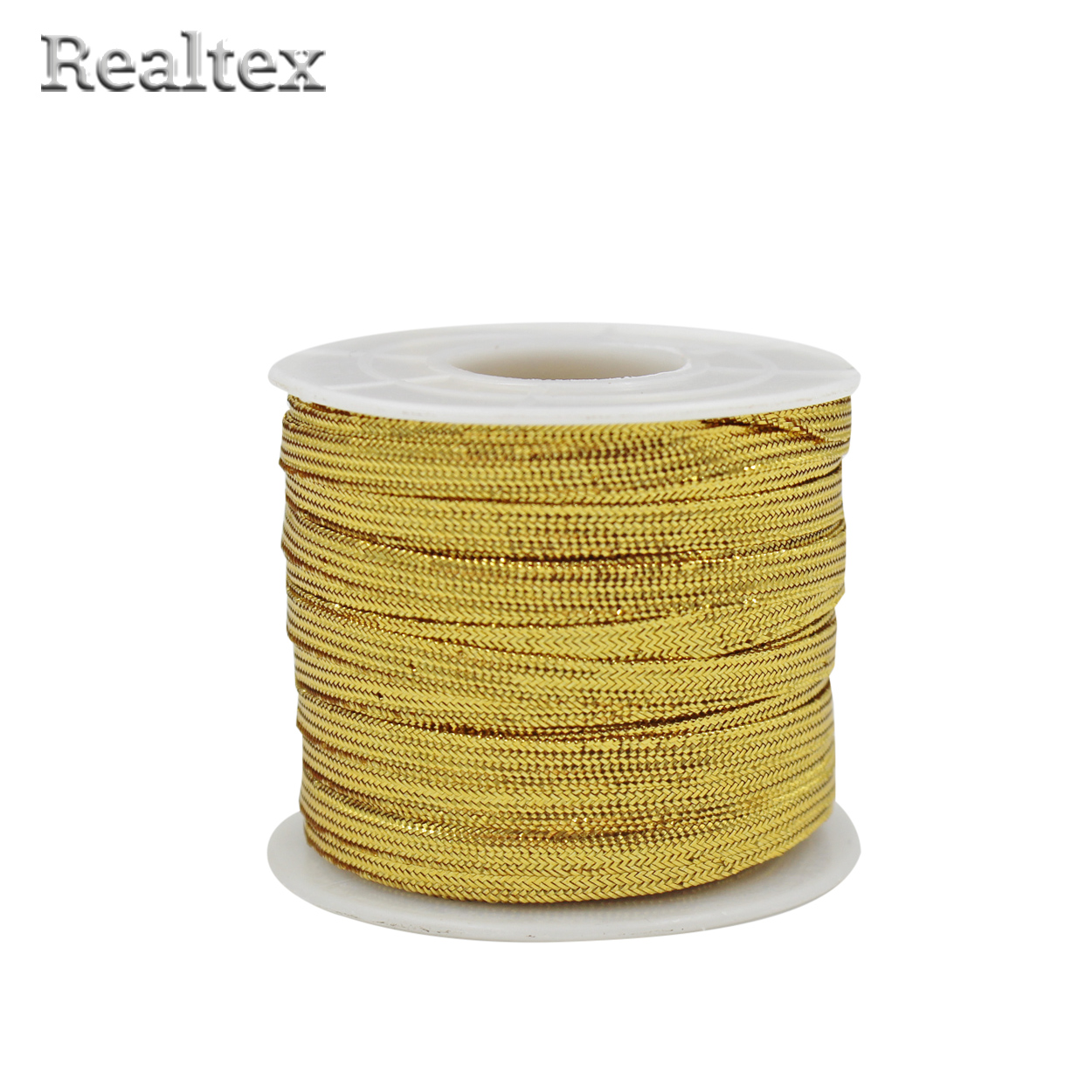 Галун Realtex металлизированный  5мм цв.светлое золото