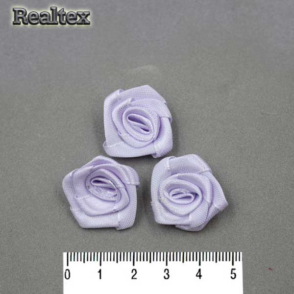 Розочки пришивные атласные Реалтекс R-3 цв.св.сиреневый