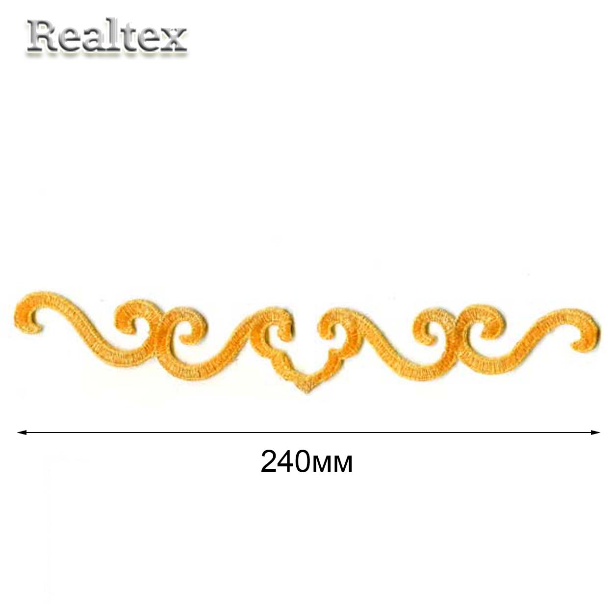 Термоаппликации орнамент Реалтекс R-2131 цв.золото