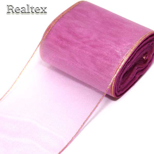 Лента капроновая 80мм "Органза-80" с метанитом с3651г17 цв.18 сиреневый