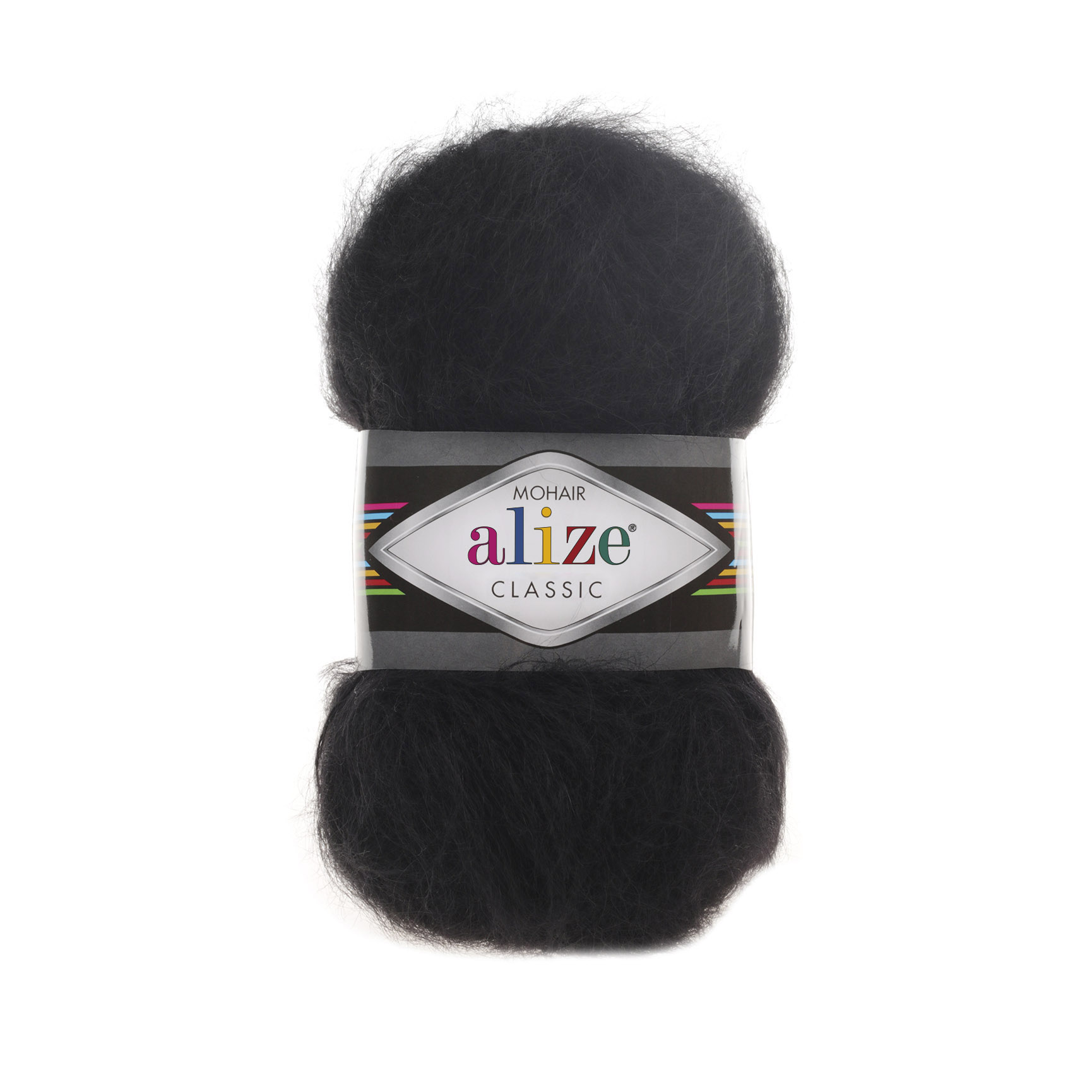 Пряжа Alize "Мохер Classic" (100гр) цв.060 чёрный