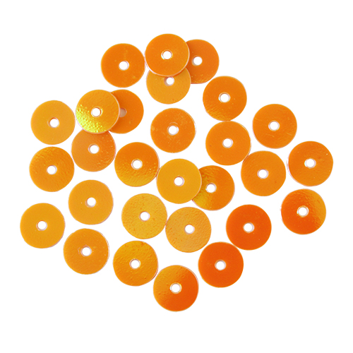 Пайетки "Астра" (10гр) "плоские" 6мм цв.088 оранжево-желтый