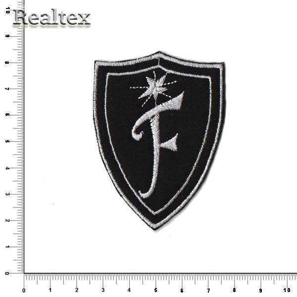 Термоаппликации 42832 "Герб F" цв.черный/белый