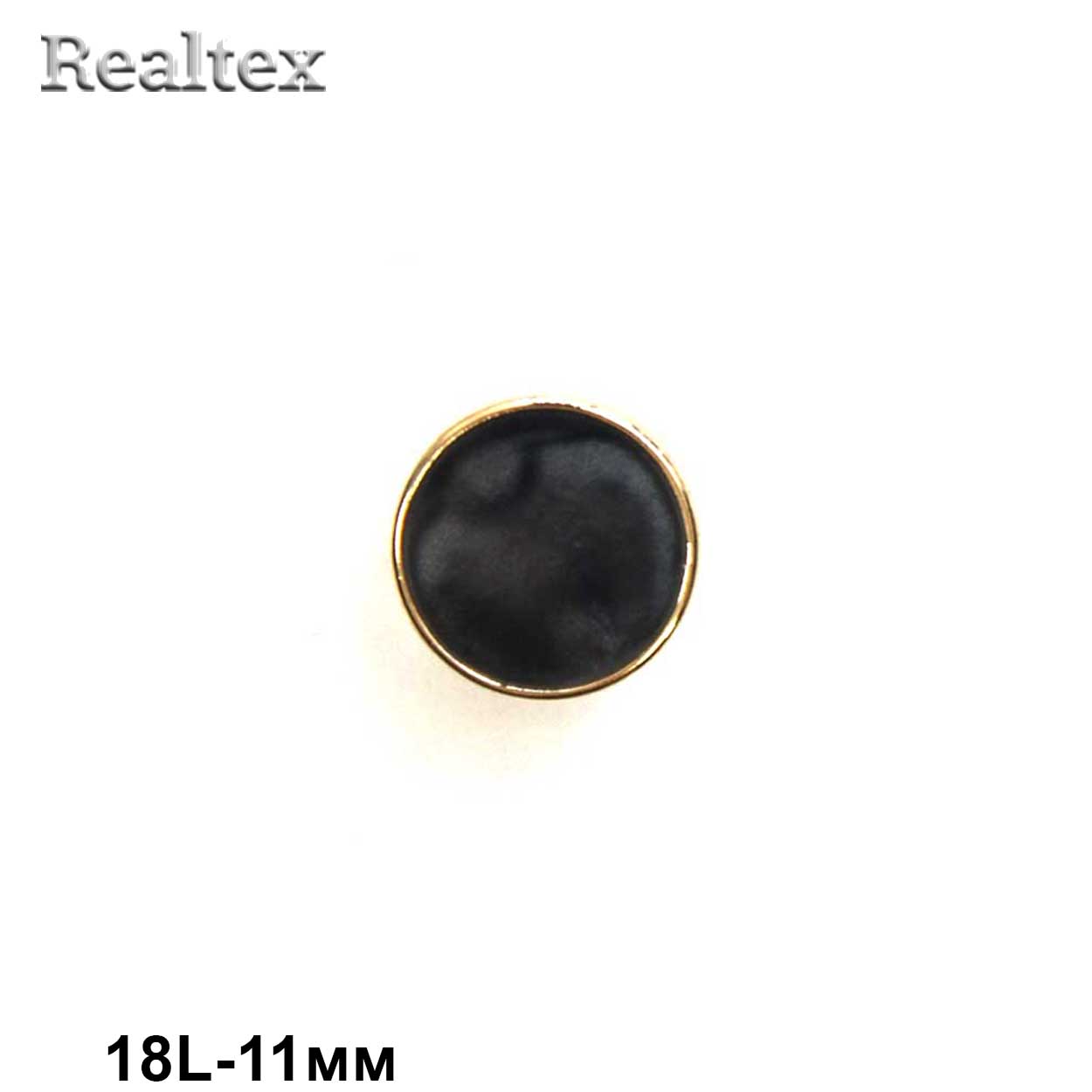 Пуговицы LA X-19 18L (72шт) цв.Black/G