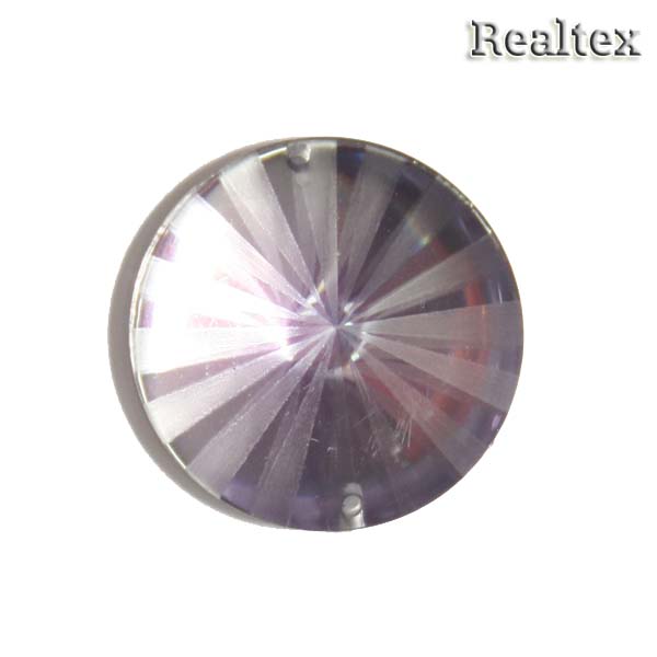 Стразы пластиковые пришивные AB-8 большие цв.сиреневый 