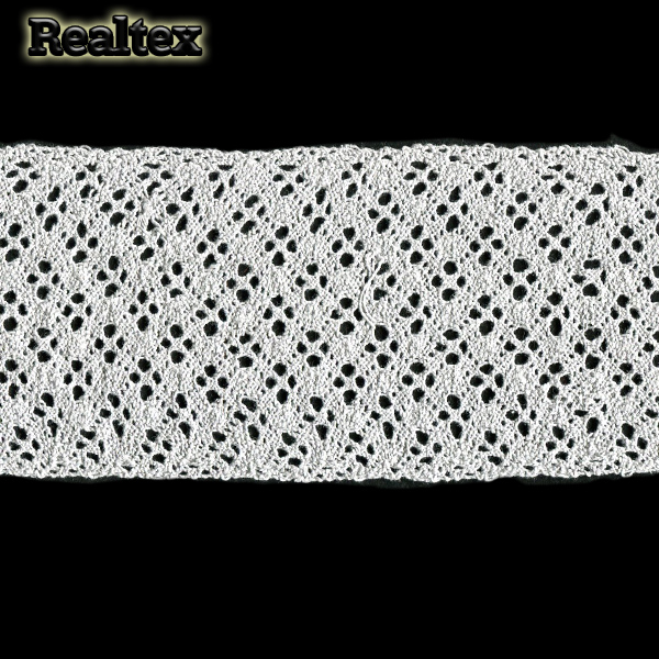 Кружево вязаное 100мм 100.01.151 (25м) цв.06 св.серый 