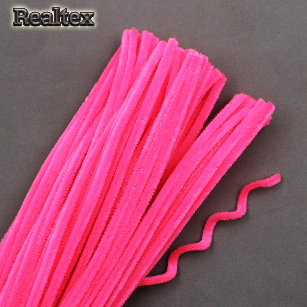 Проволока "Синель" RS для творчества d-6мм 30см (100шт) цв.602 розовый неон