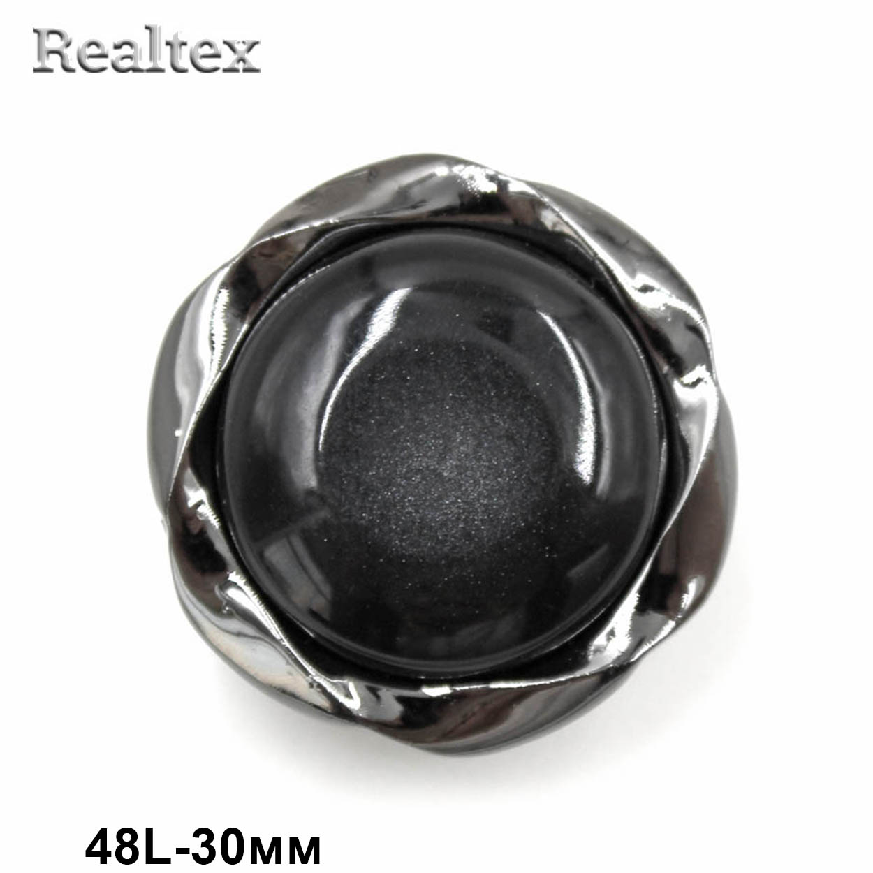 Пуговицы VB 12 48L (10шт) цв.черный/темный никель