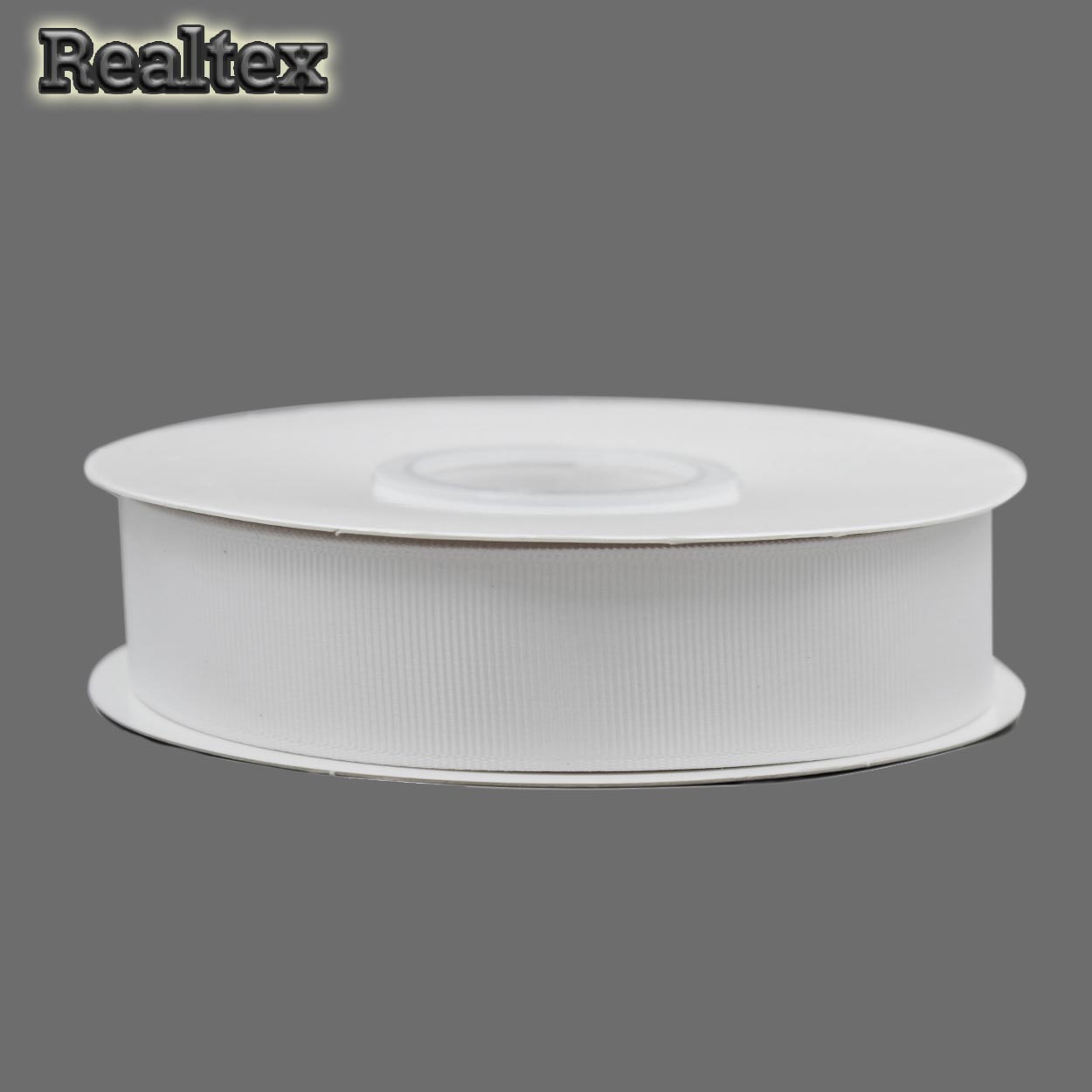 Лента репсовая Realtex Premium 25мм цв.белый