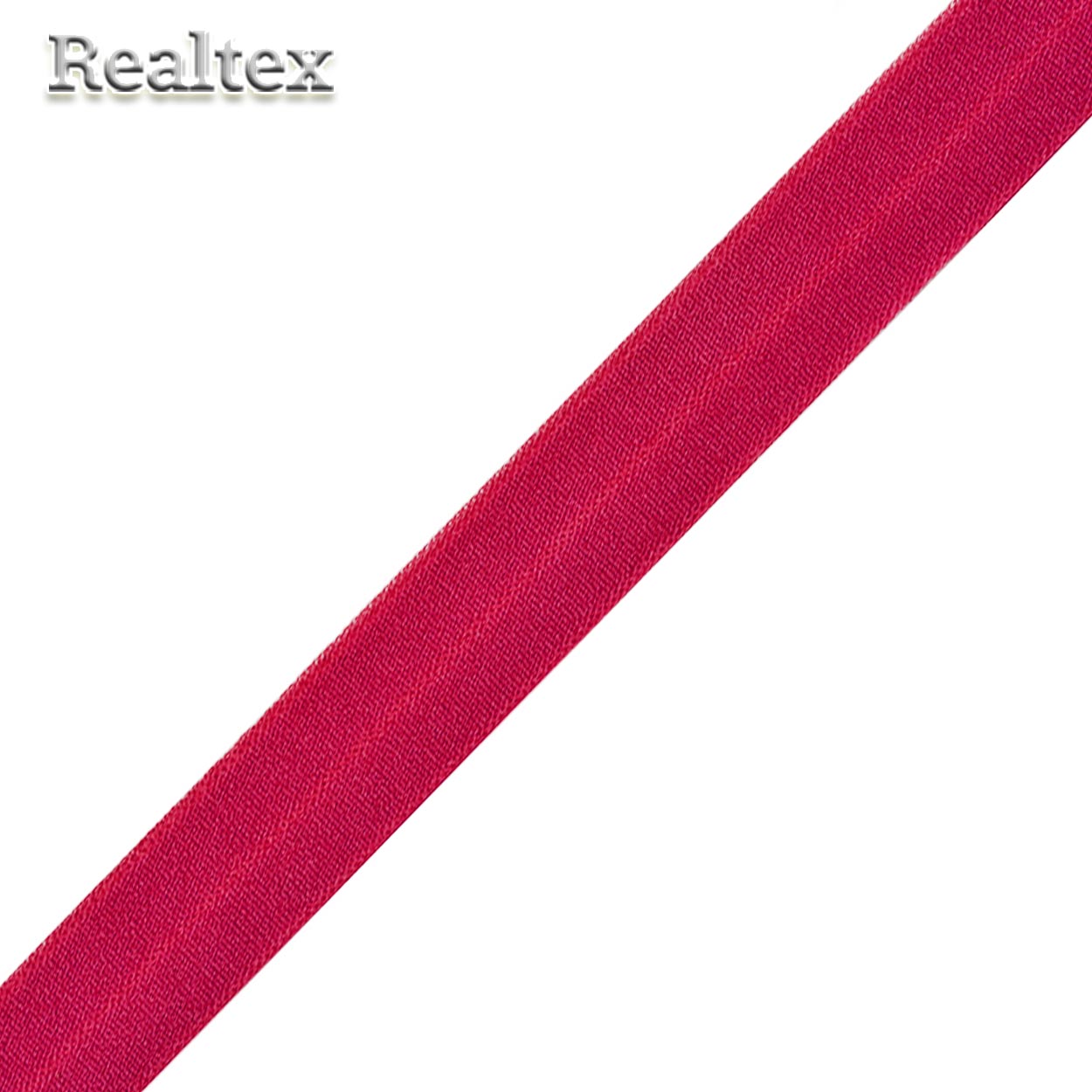 Косая бейка стрейч матовая 15мм (50м) цв.S261 красный малиновый