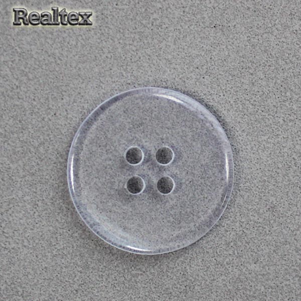 Пуговицы Realtex 4 прокола 21мм (100шт) цв.прозрачный