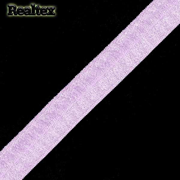 Косая бейка стрейч блестящая 15мм (50м) цв.F165 нежная сирень