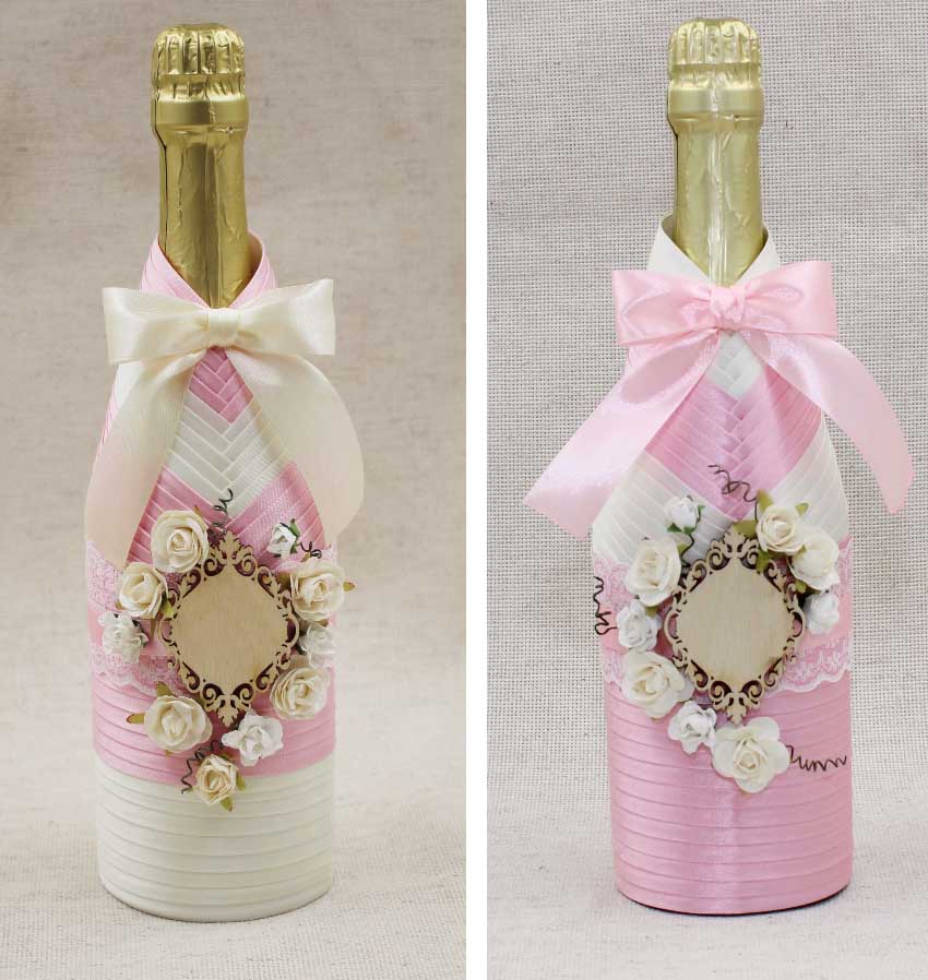 Украшения на бутылки №Л0035 цв.3054 персиковый