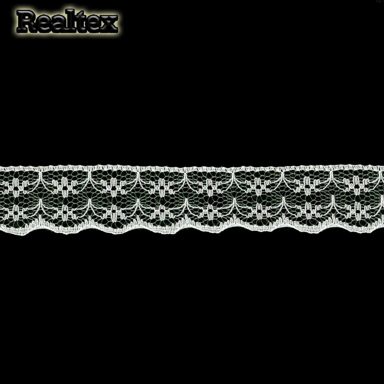 Кружево капроновое Реалтекс  22мм SC 133-1 (25м) цв.светло-молочный