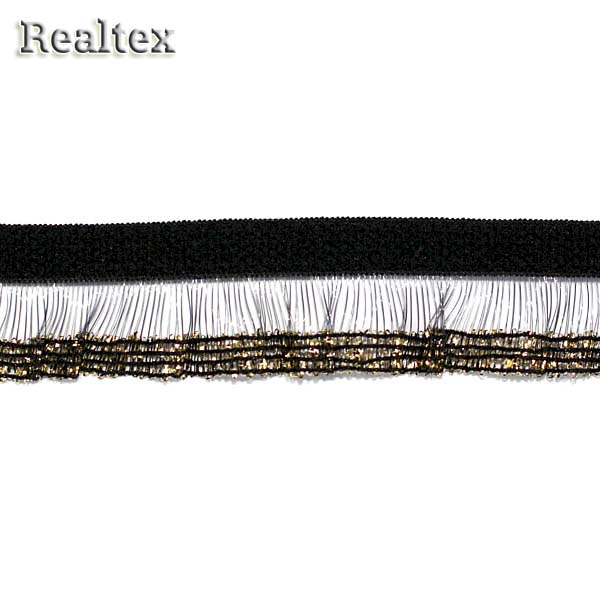 Резинка бельевая 21мм 5249 цв.черный/золото 