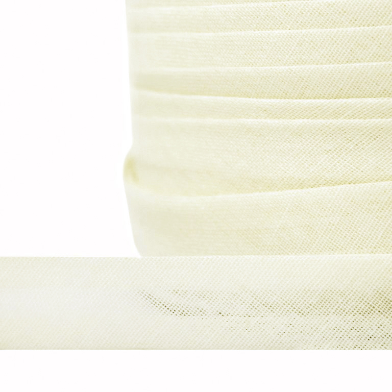 Косая бейка Х/Б 15мм цв.F102 молочный