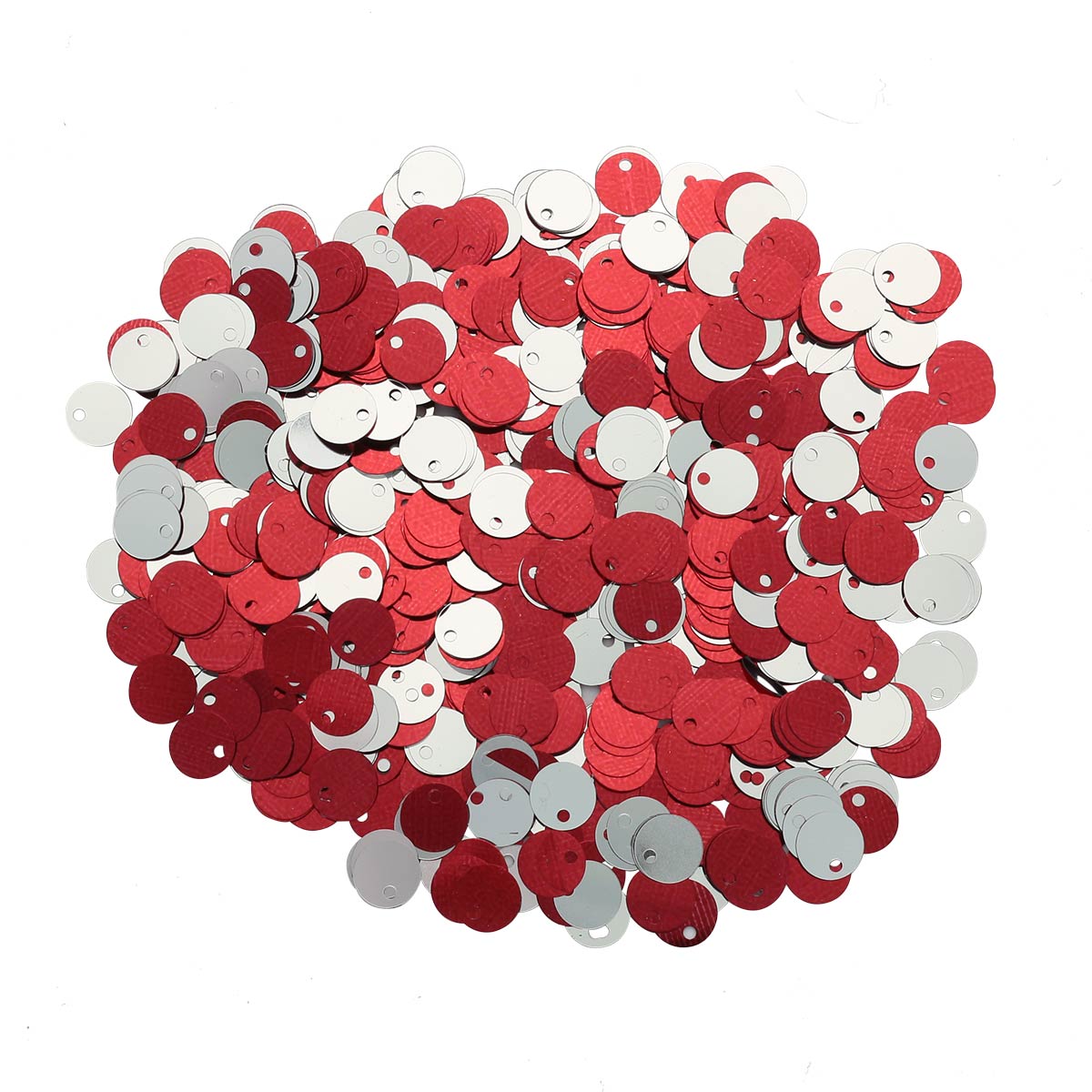 Двусторонние "Астра" (10гр) 6мм цв.2437 красный/серебро