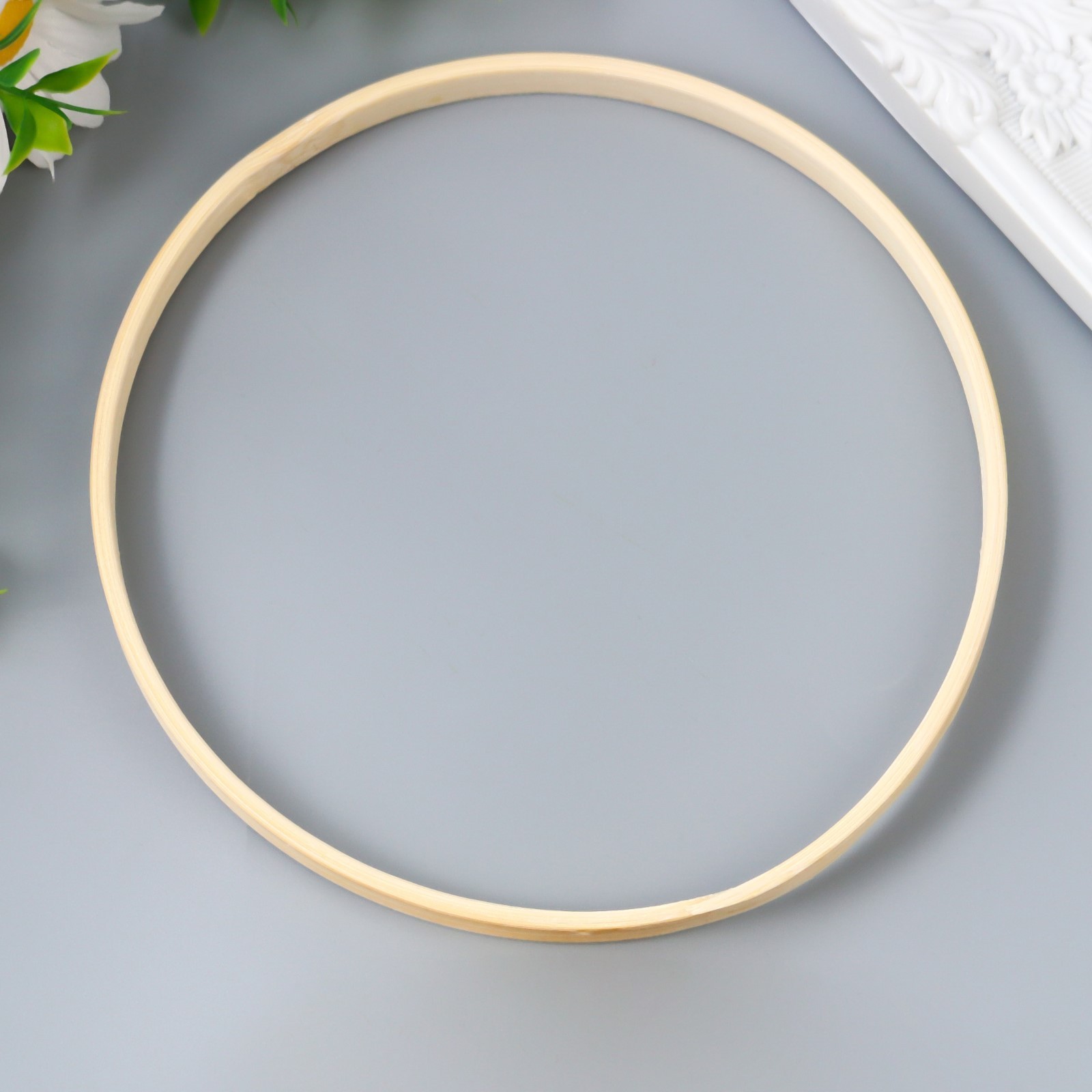 Кольцо для макраме 7098173 дерево 150мм цв.бамбук