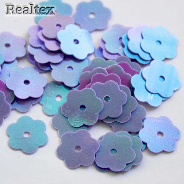 Пайетки "Астра" (10гр) "цветочки" 10мм цв.23 сиреневый