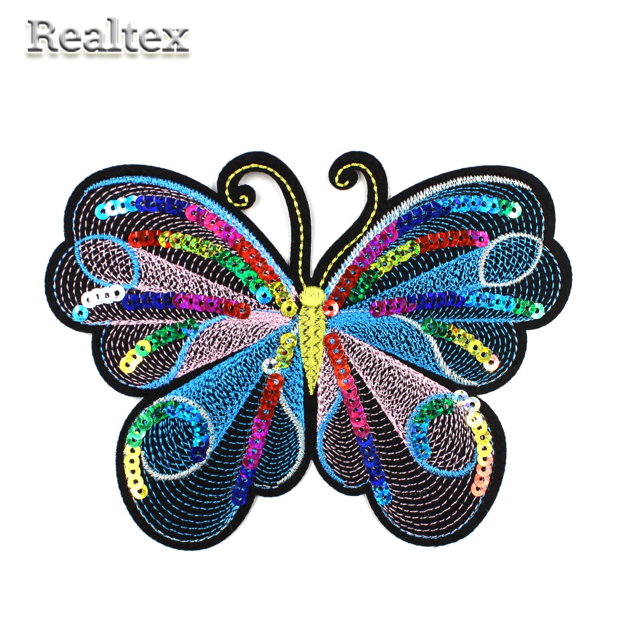 Термоаппликации с пайетками Реалтекс RT-180 "Бабочка" 