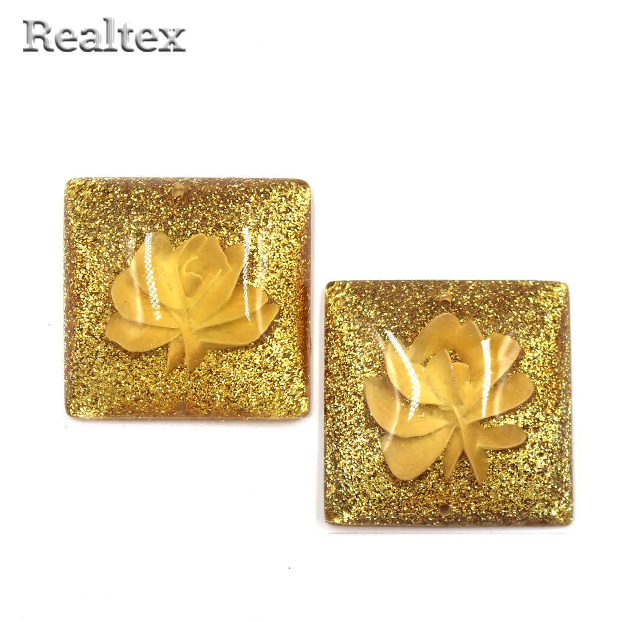 Стразы пластиковые пришивные AB-6 большие цв.св.желтый 