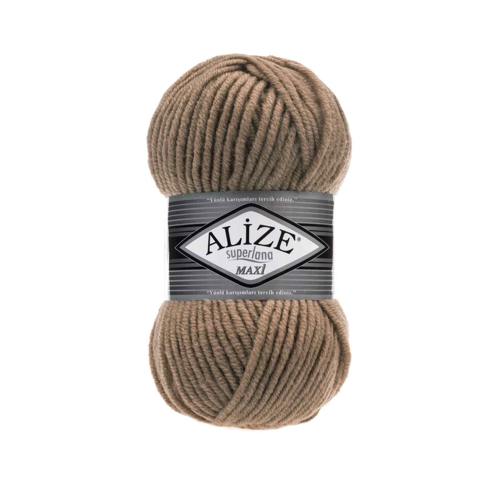 Пряжа Alize "Super Lana Maxi" (100гр) цв.466 тёмно-бежевый