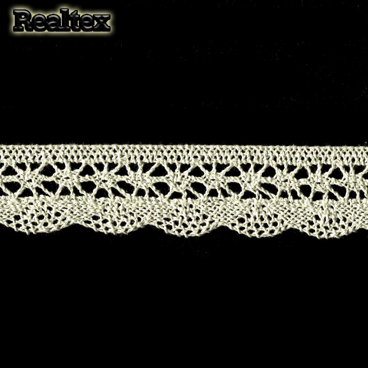 Кружево вязаное 27мм TBY 1005 (10м) цв.307 серый лен