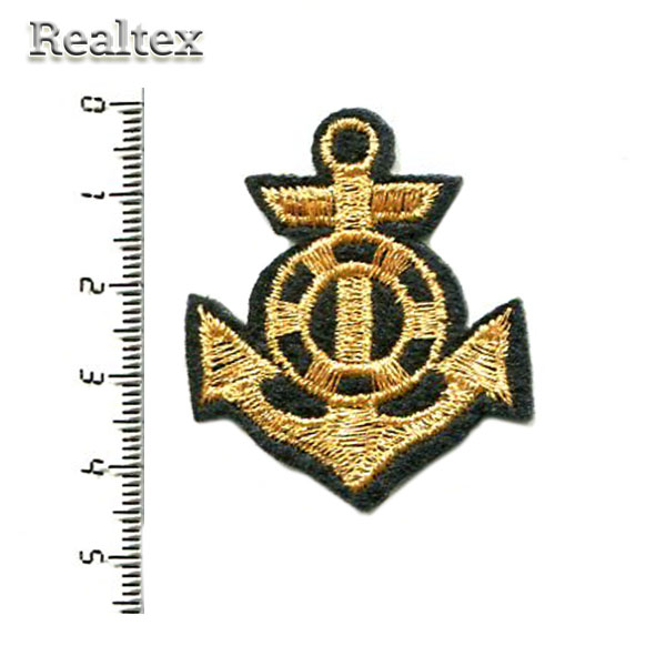  Термоаппликации Реалтекс S-0694 "Якорь" цв.черный/золото