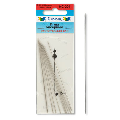 Иглы NC-204 бисерные d=0,7мм "Гамма"
