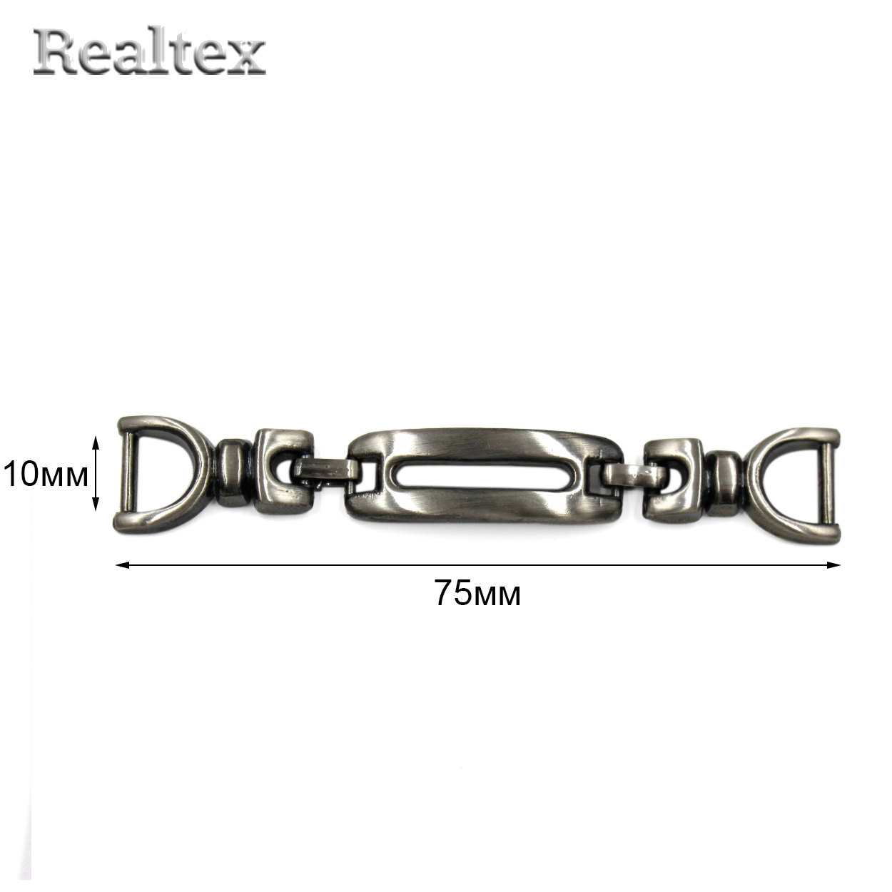 Украшение пришивное VB 8"Forsade" (4шт) цв.шлифованный черный никель