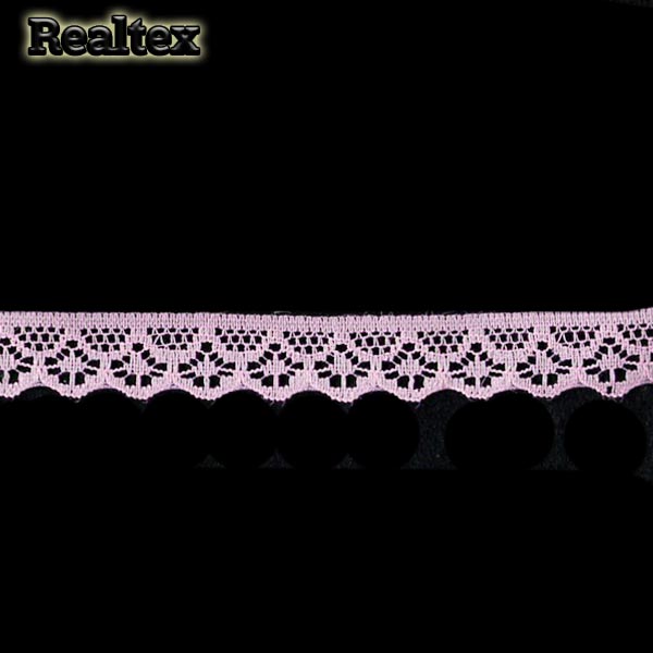 Кружево капроновое  12мм TBY 150-2 (27,4м) цв.09 светло-розовый