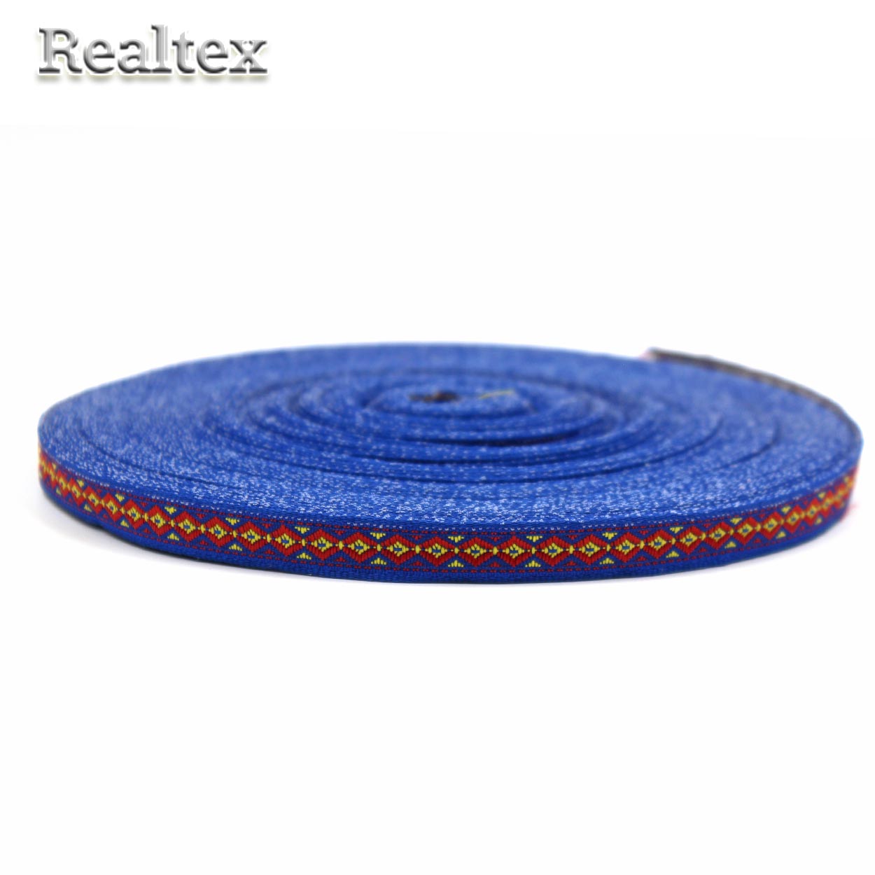 Тесьма жакардовая 10мм с3752г17 рис.9328 (25м) цв.электрик