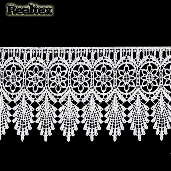 Кружево Realtex гипюр 105мм 4G4291 цв.белый