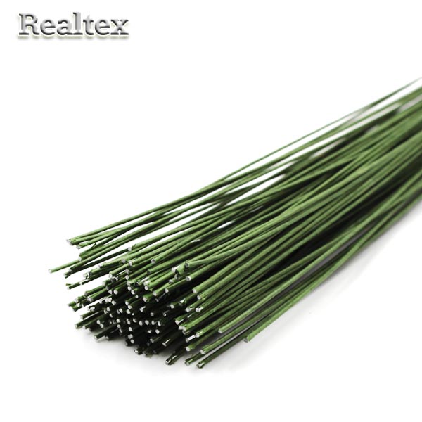 Проволока для флористики Realtex в бумажной оплетке 60см d-1,20мм (200гр) цв.зеленый
