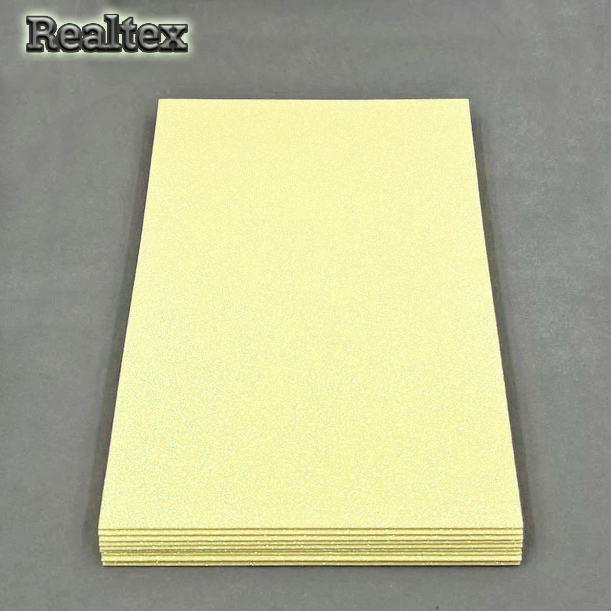 Фоамиран глиттерный Realtex 2мм цв.R14 молочный АВ