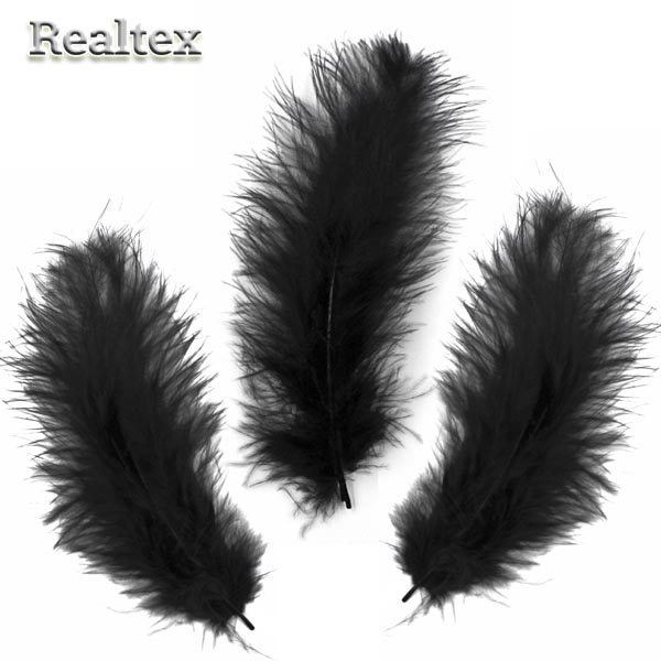 Перо Реалтекс Страуса 10-15 см цв.чёрный