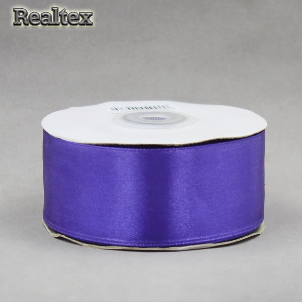 Лента атласная 38мм Realtex (32.9м) цв.187 фиолетовый