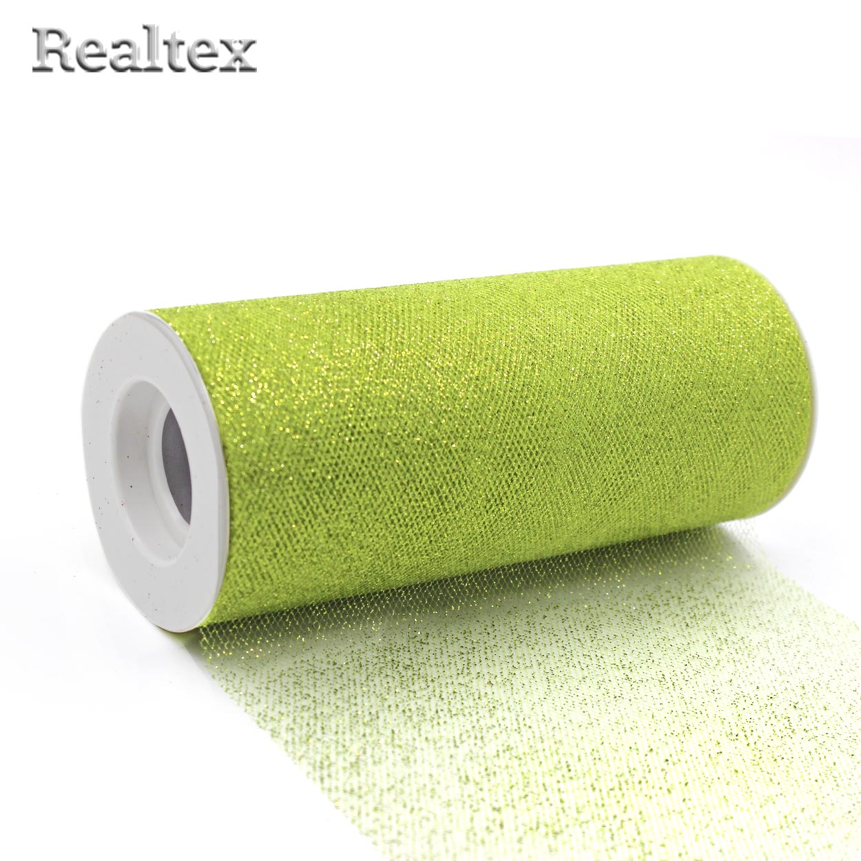 Фатин с глиттером средней жесткости RS ш.150мм цв.17 салатовый