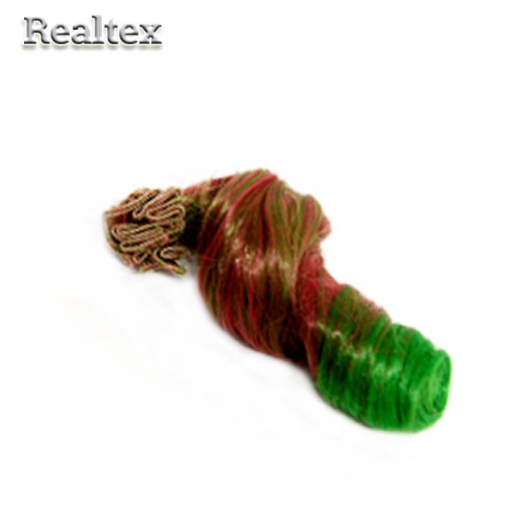 Трессы "Элит" локоны двухцветные д.38см ш.100см 26427 №38 для кукол цв.1756T/6138 коричневый/зелёный