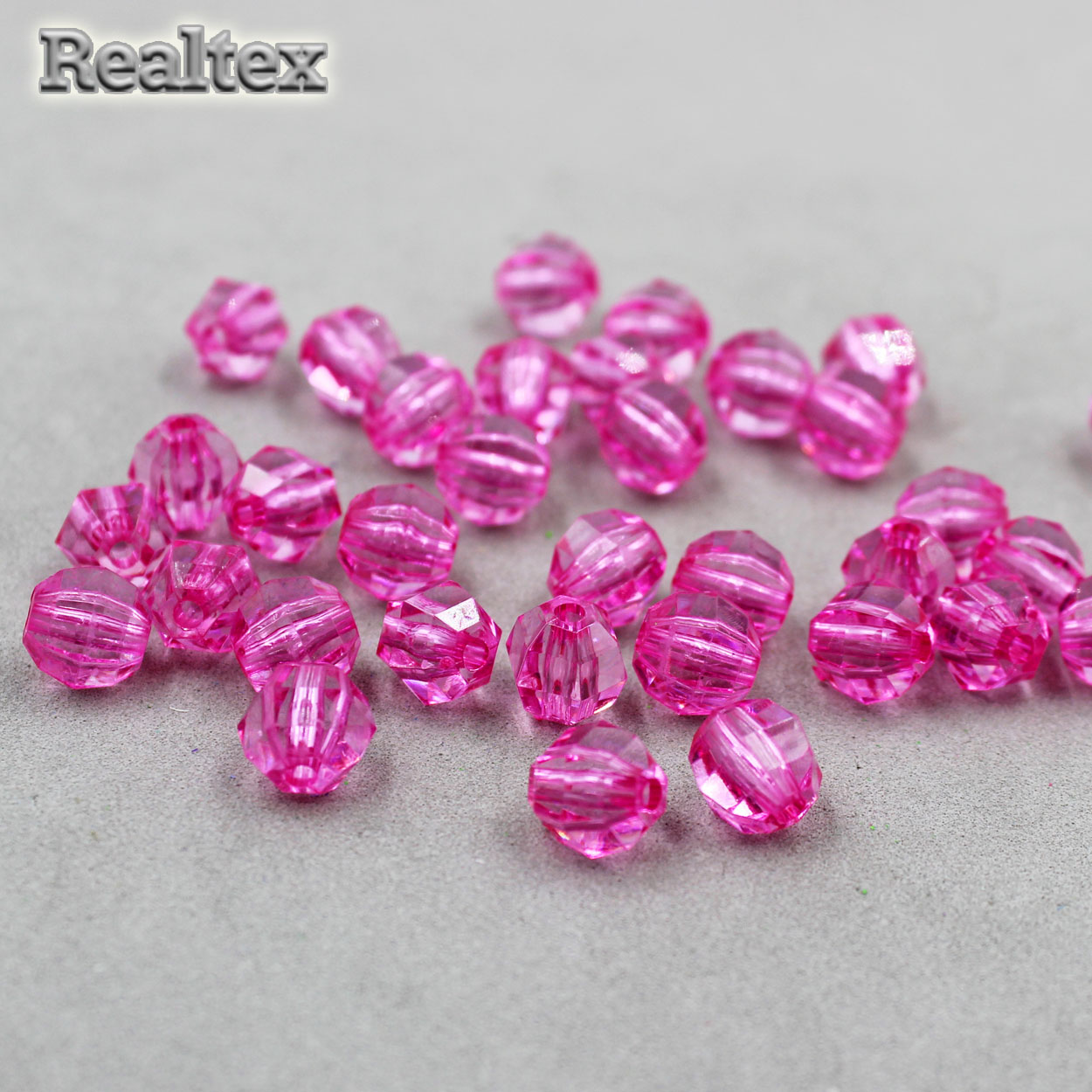 Бусины акриловые 3244 10мм (100гр) цв.26 розовый