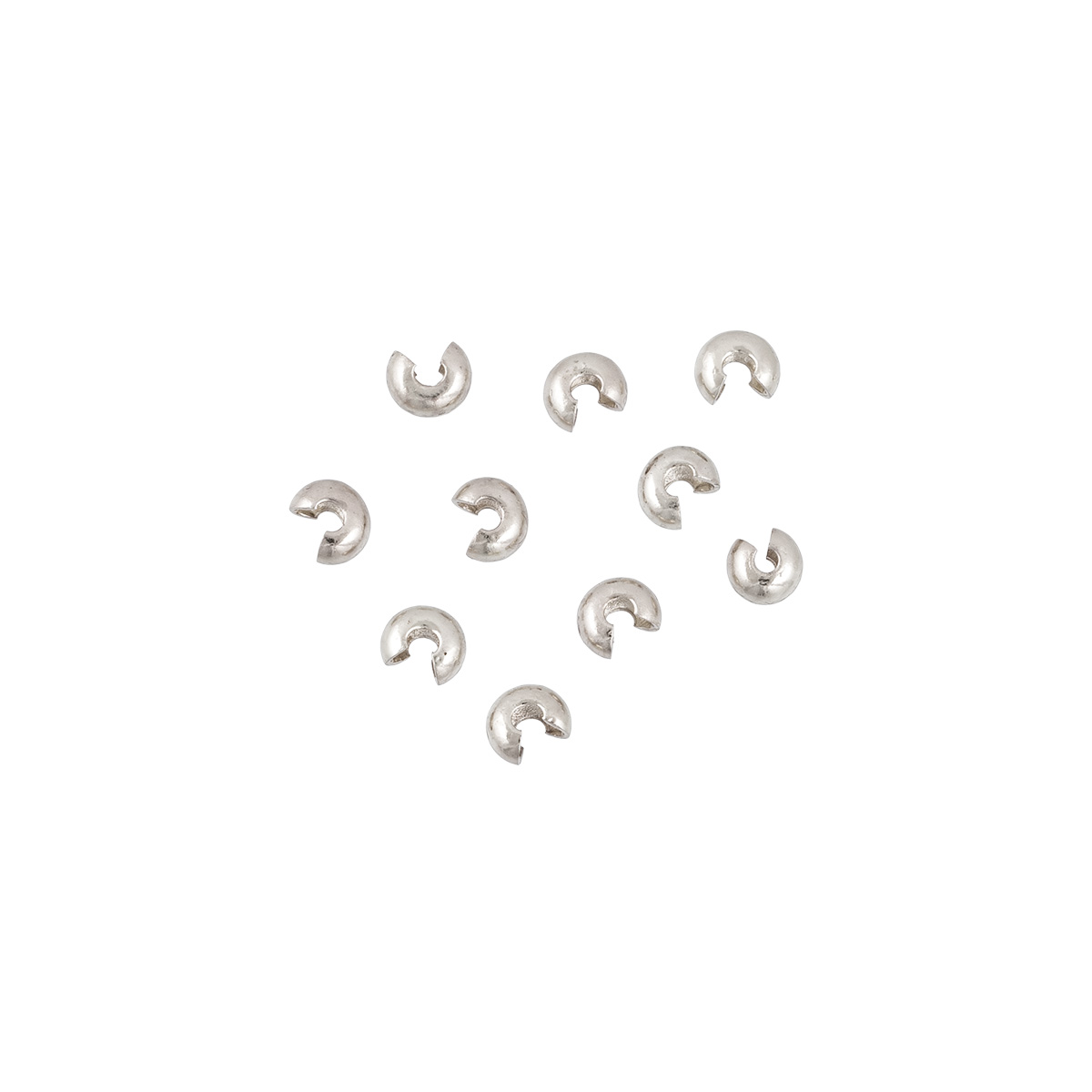 Кримп "Zlatka" FMK-X02 покрывной 5*3мм цв.01 серебро